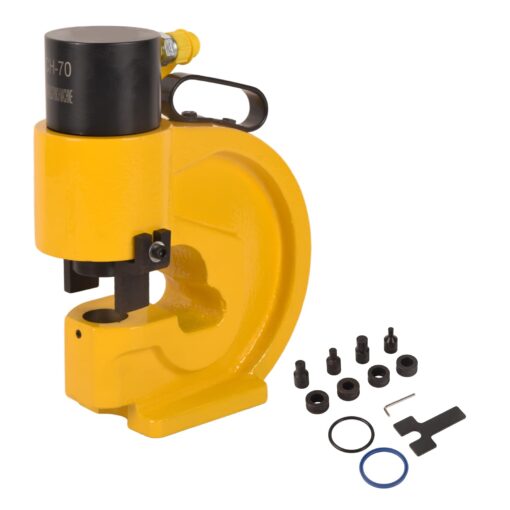 LCyindu 35T Hydraulic Hole Punching Tool Hole Digger Force Puncher,3/8",1/2",5/8",3/4" Puncher Apertures,Smooth Hole Puncher for Aluminum Stainless Steel Iron Plate Copper Bar,CH-70