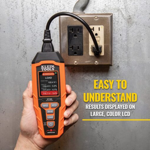 Klein Tools Circuit Analyzer RT390 with LCD and Breaker Finder ET310 for Wiring Faults and GFCI Testing - Image 5