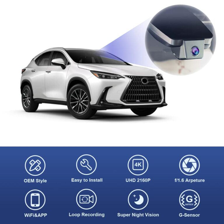 Fitcamx 4K Dash Cam Suitable for Lexus NX 2022 2023 2024 2025 NX350 250 300 450h, OEM Factory Look, 2160P UHD Video, Built-in WiFi & APP, Gravity Sensor, Loop Recording, Plug & Play, 64GB Card - Image 5