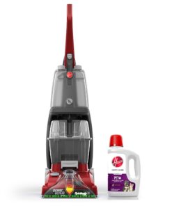Hoover Power Scrub Deluxe Carpet Cleaner Machine with Paws & Claws Carpet Cleaning Solution (64oz), FH50150, AH30925