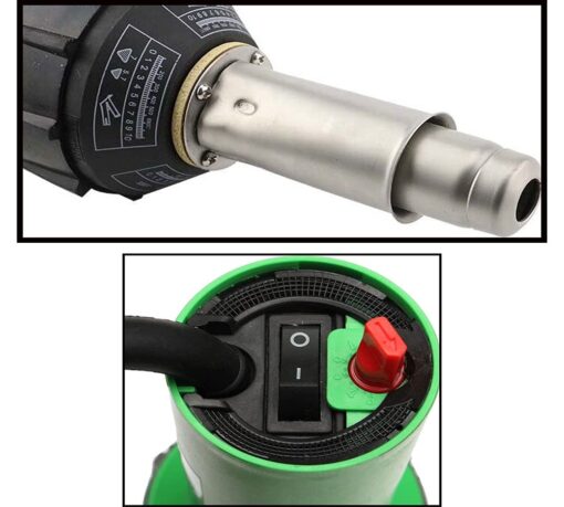 Beyondlife 1600W Plastic Welder Welding Tool Heat Heating Gun Torch Hot Air Pistol PVC Welder Machine Kit Set, with Butterfly Flooring Welding Kit and Convenient Carry Case - Image 6
