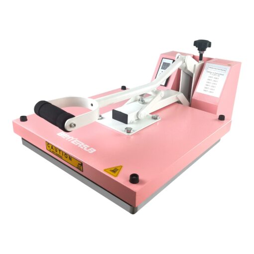BetterSub Print T-Shirt Machine DIY Digital Industrial Quality Heat Press Machine Clamshell Transfer Sublimation Print Press Machine 15‘’x 15'' Pink