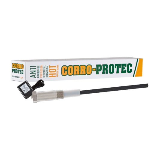 Corro-Protec Powered Anode Rod for Water Heater, 20-Year Warranty, Eliminates Rotten Egg/Sulfur Smell within 24 hours, Stops Corrosion and Reduces Limescale, Electrical Anode Rod Made of Titanium