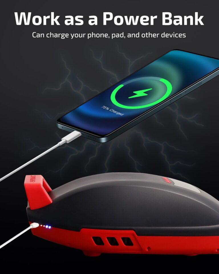 Swonder Seawolf Paddle Board Pump w/ 9000mAh Battery Powered, 2X Faster 20 PSI SUP Electric Air Pump w/Dual Cylinders, Dual Stage, Active Cooling System for Inflatable Paddleboard, Kayak - Image 3