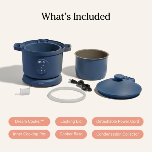 Our Place Dream Cooker | 6-quart Multicooker | 4 Versatile Modes | Pressure Cook, Slow Cook, Sear & Saute, Keep Warm | Hands-Free Steam Release | Tailored Control Panel | Blue Salt - Image 2