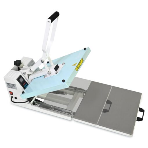 PlanetFlame Heat Press 15x15 inch Industrial Quality with Adjustable Pressure, Slide Out Heat Transfer Machine for T-Shirt, Blue