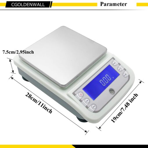 CGOLDENWALL 5000g 5kg 0.01g Lab Analytical Balance Digital Precision Electronic Scale Analytical Counter Automatic Calibration Commercial Scale High Precision Output RS232 and Automatic Calibration - Image 8