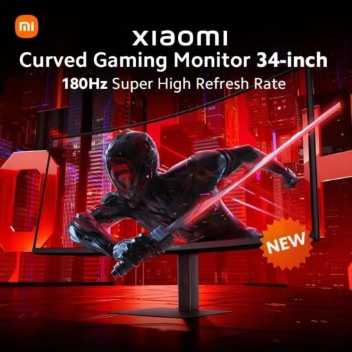 Xiaomi Curved Gaming Monitor 34-inch 180Hz High Reshed Rate 1ms Fast FreeSync Premium Professional Calibration 95% DCI-P3 100% sRGB* Low Blue Light Computer Screen Monitor Desktop Monitor - Image 8