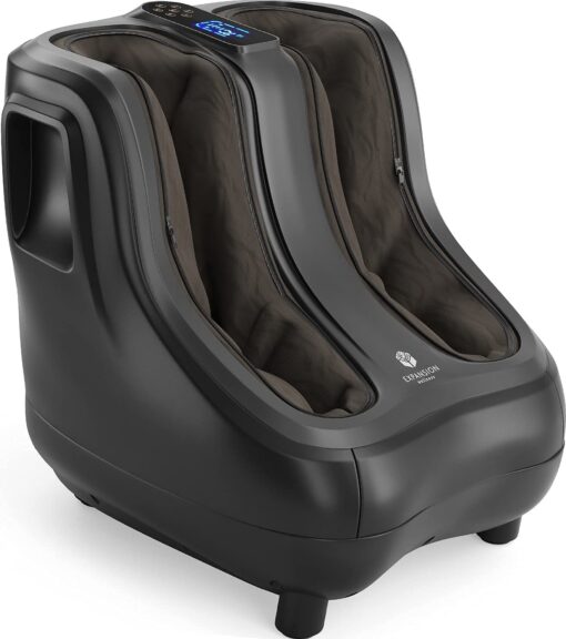 KoolerThings Shiatsu Heated Foot and Calf Massager Machine to Relieve Sore Feet, Ankles, Calfs and Legs, Deep Kneading Therapy, Relaxation Vibration and Rolling & Stimulates Blood Circulation