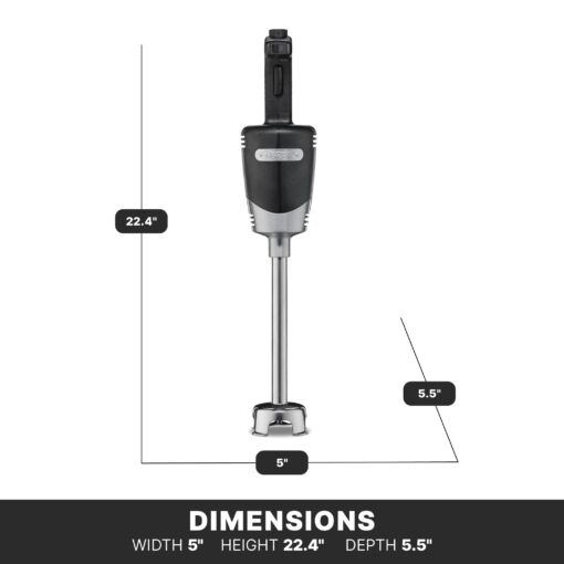 Waring (WSB40) 10" Medium-Duty Quik Stik Plus Immersion Blender,Black/Silver - Image 2