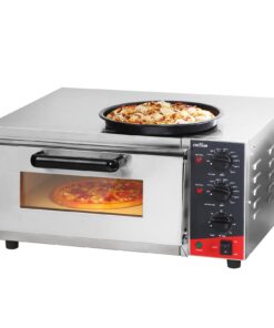 CROSSON ETL listed Commercial 16 inch Countertop Electric Pizza Oven with pizza stone, Multipurpose Indoor Pizza oven for Restaurant use,120V/1800W