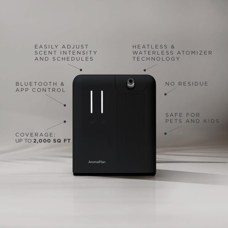 AromaPlan 2025 Waterless HVAC Scent Diffuser Whole House & Commercial Diffuser, 2 Fragrances Included-Smart, Cold-Air Waterless Scent Air- App Control, Bluetooth, AC, 2000 Sq. Ft Coverage,Black - Image 8