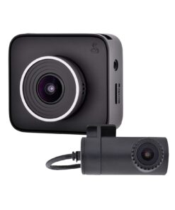 Cobra Dash Camera DASH2316D - 1080p Full HD Front Cam and 720p HD Rear Cam, 16GB MicroSD Included, iRadar Bluetooth Connectivity, Loop Recording, G-Sensor Auto Accident Detection, 2 Inch Screen, Black