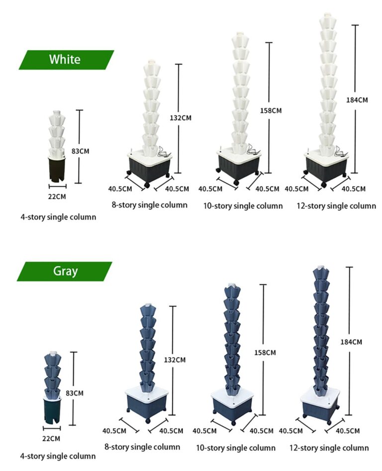 Hydroponics Growing System Kit Tower,Herb Garden Vegetable Outdoor Indoor Hydroponics Growing System for Gardening Lover - Image 6