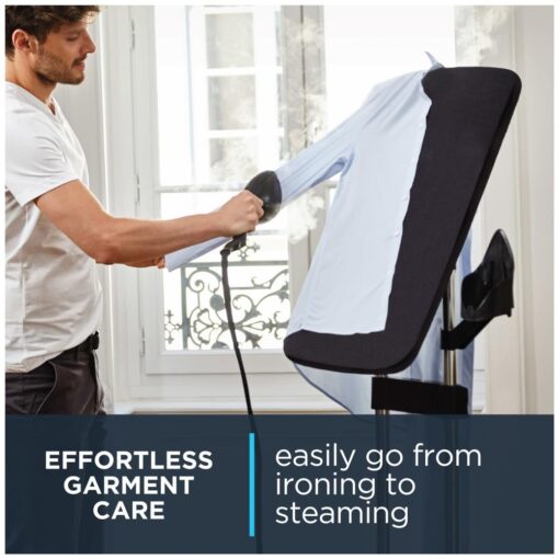 Rowenta IXEO Steamer for Clothes with Ironing Board 65 Inches 45 Second Heatup, 1 Liter Capacity 1500 Watts Ironing, Portable, Fabric Steamer, Garment Steamer, Adjustable QR1410,Black - Image 7