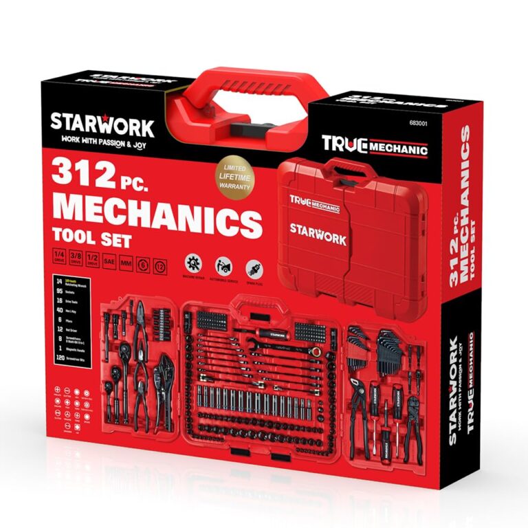 STARWORK TRUE MECHANIC 312-Piece Mechanics Tool Set and Socket Set, Professional, SAE/Metric - Image 3