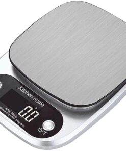 ZOCWJK Electronic Scales Digital Kitchen Weighing Scales Premium Stainless Steel Cooking Scales Stylish Ultra Slim Design Scales(One Color-10kg/1g