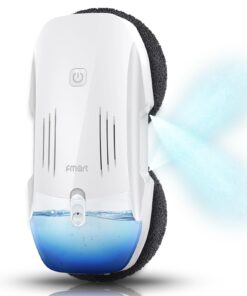 FMART T10PRO Window Cleaning Robot with Dual-Spray, 120ml Water Tank, 3800PA, AI Intelligent Path Planning, Edge Detection, APP Control Window Cleaner Robot for Interior/Exterior Highrise Windows