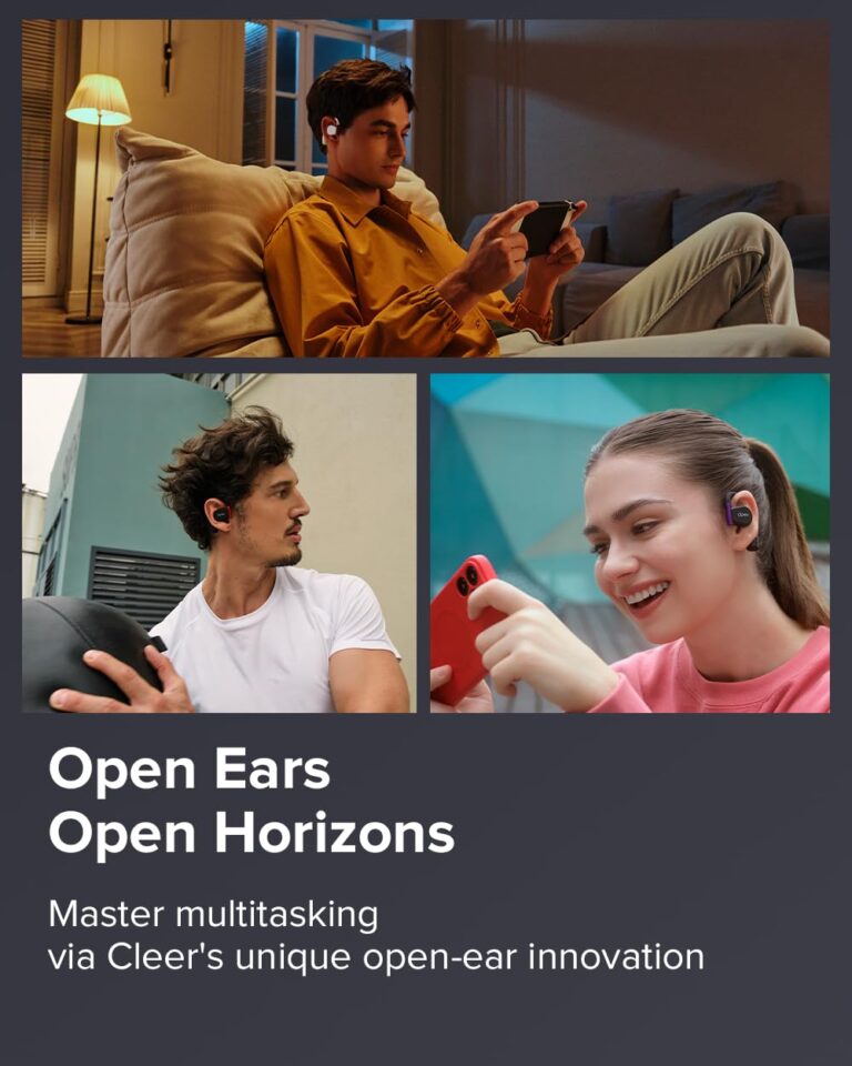 Cleer ARC II Gaming Earbuds - True Wireless Open Ear Headphones, Ultra-Low Latency, Snapdragon Sound, Bluetooth 5.3, USB-C Dongle, 35Hr Battery, Compatible with PS4, PS5, PC, Switch, Black - Image 4