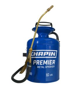 Chapin Premier Pro 1 Gallon Tri Poxy Steel Tank Handheld Liquid Sprayer for Lawn and Garden with Lock On, Adjustable Nozzle, and Wide Mouth Opening