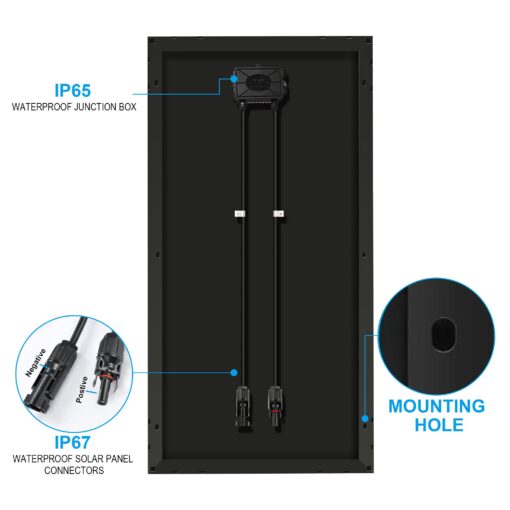 ACOPOWER 12V 200W Mono Solar Panel for 12V Battery Charging,Singel Panel Only,Off-Grid System(Panel Only) - Image 4