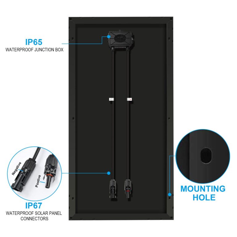 ACOPOWER 12V 200W Mono Solar Panel for 12V Battery Charging,Singel Panel Only,Off-Grid System(Panel Only) - Image 4