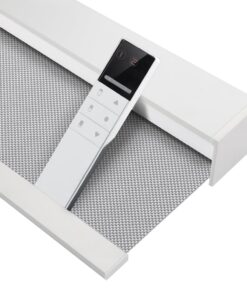 Motorized Blinds with Remote (23-95 inches) Window Roller Shade Wireless Rechargeable Motor Popular Full Blackout Sunshine Fabric for Office and Home Customize Size(82006E)