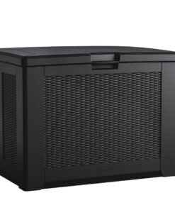 Rubbermaid Medium Resin Outdoor Storage Deck Box (74 Gal), Weather Resistant, Black, Deck Organization for Home/Backyard/Pool Chemicals/Toys/Garden Tools/Porch/Patio Cushions