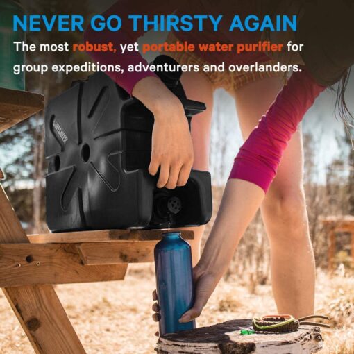 Lifesaver Jerrycan Water Purifier - Military Spec, Heavy Duty Water Purifier for Overlanding, Camping, Hiking, Emergency Preparedness and Survival Kit (Black) - Image 7