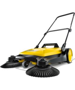 Kärcher - S 4 Twin Walk-Behind Outdoor Hand Push Sweeper - 5.25 Gallon Capacity - 26.8" Sweeping Width - Sweeps up to 26,000 ft²/Hour,Yellow