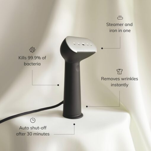 Steamery Handheld Clothes Steamer Cirrus 3, 1200W, US Plug, Heated Ironing Plate, Fast Heat Up, Garment Wrinkle Remover, Green - Image 8