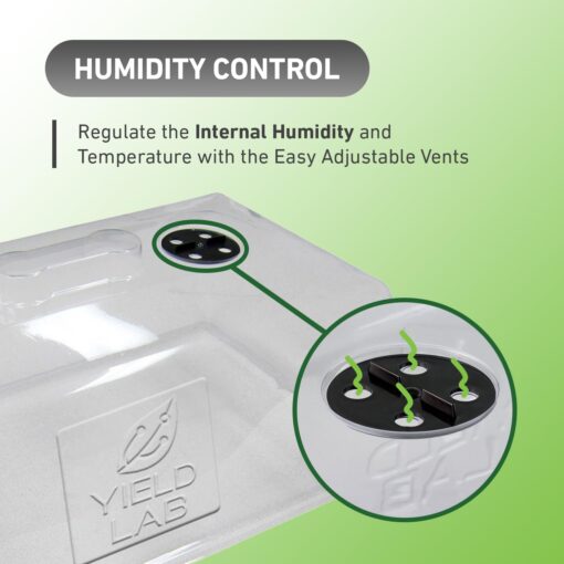 Yield Lab 7 Inch Propagation Dome - 50 Pack Humidity Vented Domes – Plant Growing Dome for Seedling, Germination, Soil & Hydroponic Horticulture - Image 4