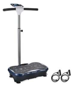 EILISON FIRMHOLD Handle Vibration Plate Exercise Machine for Lymphatic Drainage- Full Body Workout Vibration Platform for Weight Loss, 350lbs Vibration Plate for Beginners & Recovery (Handle Blue)
