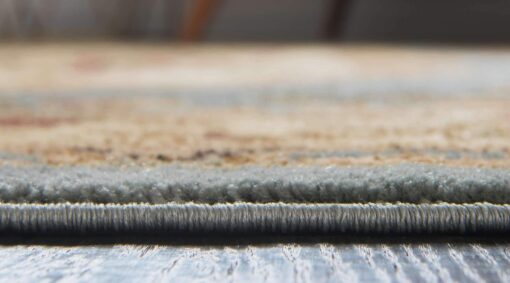 Unique Loom Versailles Collection Traditional Classic Floral Motif Area Rug (8' 0 x 10' 0 Rectangular, Slate Blue/ Ivory) - Image 7