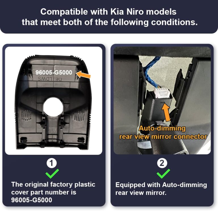 Fitcamx Front 4K+Rear 180P Dash Cam Suitable for Kia NIRO 2017-2022 & NIRO EV 2019-2022 FE Touring EX Premium LX S EX (G5000), OEM Look, Dual Loop Recording WiFi, G-Sensor, Easy to Use, 128GB Card - Image 7