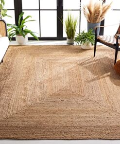 SAFAVIEH Cape Cod Collection Area Rug - 8' x 10', Natural, Handmade Flat Weave Jute, Ideal for High Traffic Areas in Living Room, Bedroom (CAP252A)