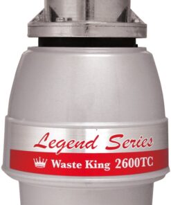 Waste King L-2600TC Controlled Activation 1/2 HP Garbage Disposal with Safer Controlled Griding, Power Cord Included