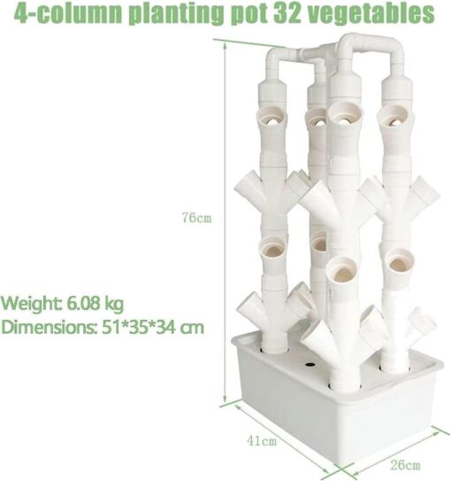 Desktop Growing Stand, Vertical Growing Tower, 2/3/4 Column Hydroponic Growing Kit, Hydroponic Tower Growing System, DIY Soilless Garden Tower, Gift for Gardening Enthusiasts 3columns - Image 4