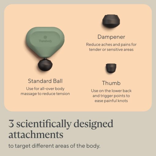 TheraGun Mini Handheld Electric Massage Gun - Compact Deep Tissue Treatment for Any Athlete On The Go - Portable Percussion Massager with QuietForce Technology (Green - 2.0) - Image 6