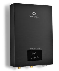 Airthereal Electric Tankless Water Heater 18kW, 240Volts - Endless On-Demand Hot Water - Self Modulates to Save Energy Use - Small Enough to Install Anywhere - for 2 Showers, Evening Tide series