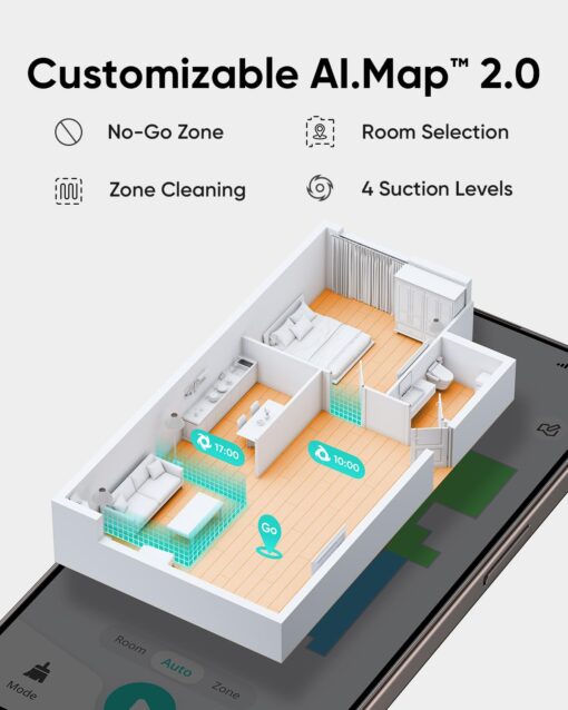 eufy L60 Robot Vacuum, Ultra Strong 5,000 Pa Suction, iPath Laser Navigation, for Deep Floor Cleaning, Ideal for Hair, Hard Floors - Image 5