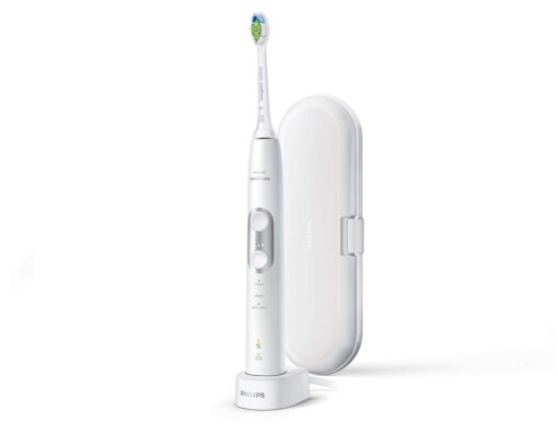 Philips Sonicare Protective Clean 6100 White and 2 pack Premium Plaque Control Brush Head Bundle - Image 8