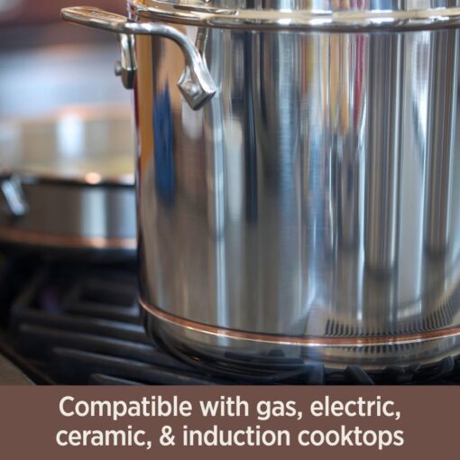 All-Clad Copper Core 5-Ply Stainless Steel Fry Pan 10 Inch Induction Oven Broiler Safe 600F Pots and Pans, Cookware Silver - Image 7