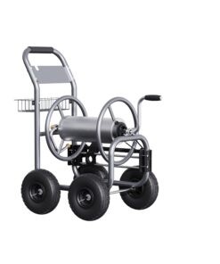 Giraffe Tools Hose Reel Cart, Hose Cart with Wheels Heavy Duty, Industrial Hose Reels for Outside, 250-Feet of 5/8" Hose Capacity, Hose Guide Pre-Installed