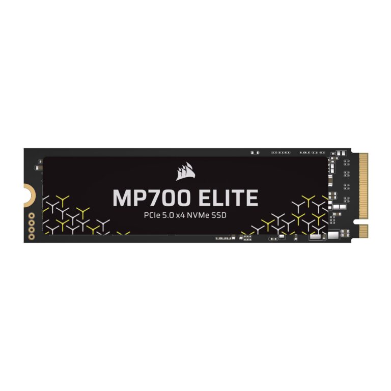 Corsair MP700 Elite 2TB PCIe 5.0 x4 NVMe M.2 SSD – Up to 10,000MB/sec – High-Density 3D TLC NAND – M.2 2280 - DirectStorage Compatible – Black