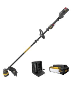 Cat DG610 60V 15” Brushless String Trimmer Cordless with Dual Line Bump Feed Head, Edger with Quick Line Load, Weed Trimmer with ECO Mode for Extended Runtime – Battery & Charger Included