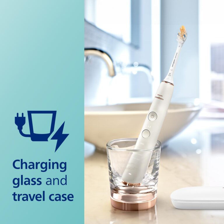 Philips Sonicare DiamondClean Smart 9300 Electric Toothbrush, Sonic Toothbrush with App, Pressure Sensor, Brush Head Detection, 4 Brushing Modes and 3 Intensity Levels, Rosegold, Model HX9903/65 - Image 3