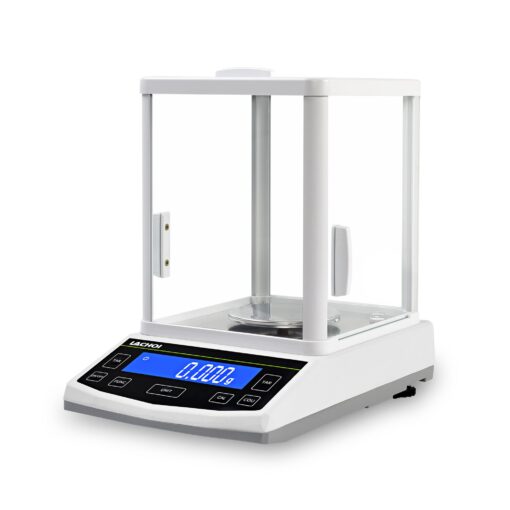 LACHOI Lab Scale 0.001g x 300g High Precision Scale, LCD Display, Sealed Windshield, Unit Conversions, Stainless Steel, White