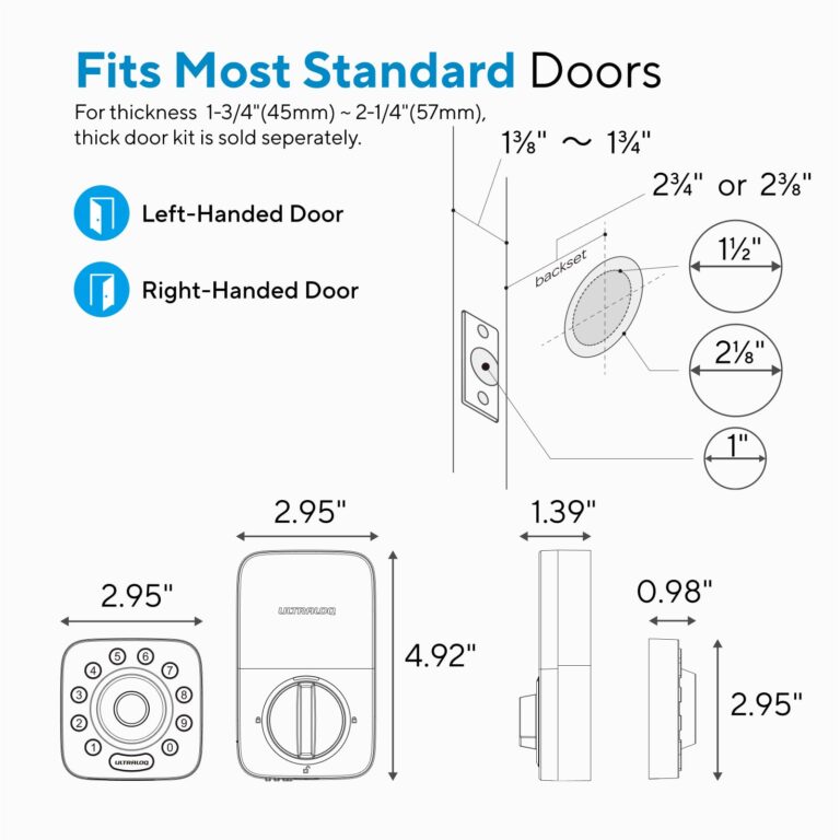 ULTRALOQ U-Bolt Pro Smart Lock with WiFi Bridge, 7-in-1 Fingerprint Keyless Entry Door Lock, App Remote Control, Backlit Keypad, Auto Unlock, Front Door Smart Deadbolt, IP65 Waterproof, 1Year Battery - Image 3