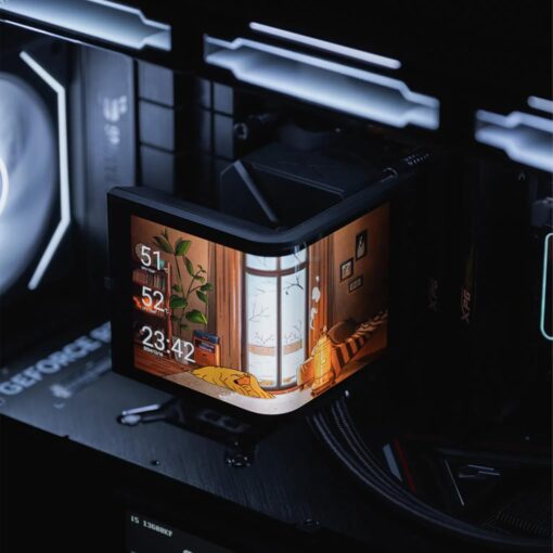 TRYX Panorama SE 360 ARGB 360mm AIO Rotatable 6.5'' AMOLED Curved Screen 3D Anamorphic Effect Customizable AIO Cooler 360mm Asetek Adela 280w TDP ARGB Fan Intel LGA 1851/1700/1200/115X AMD AM5/AM4 - Image 4